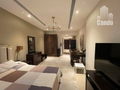 Furnished ope view Studio aprtment for rent @ 70000 aed