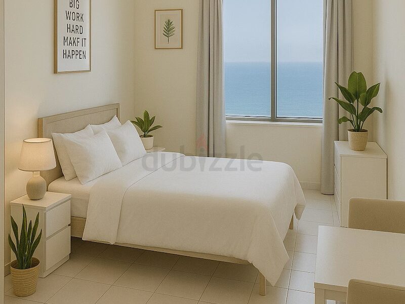 Sea View King Room | 1 Min to Metro | Fully Furnished | AED 5,000 Only