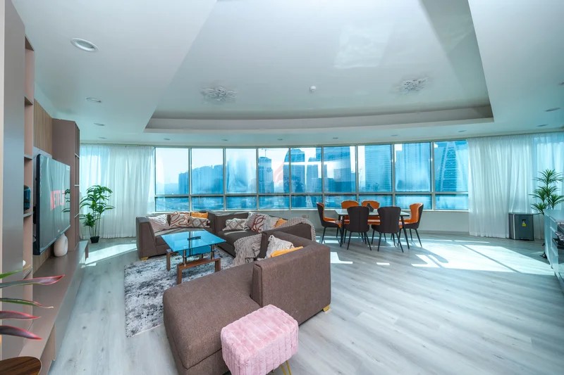 luxury room outside metro station in Dubai Marina @4875