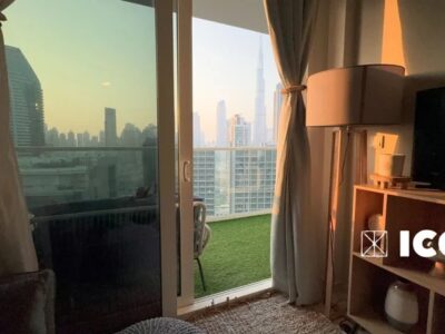 Furnished 1 BR Apartment, Burj Khalifa view , @ 85000