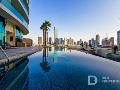 Furnished canal view Studio Flat for rent in Business Bay @85000