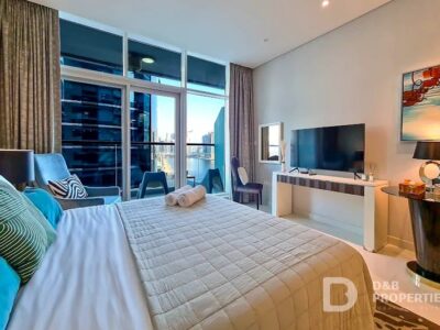 Furnished canal view Studio Flat for rent in Business Bay @85000