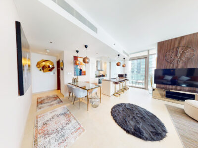 Furnished 2 BHK apartment, City view for rent in Marina, Short stay