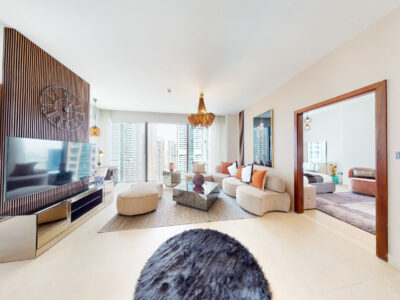 Furnished 2 BHK apartment, City view for rent in Marina, Short stay