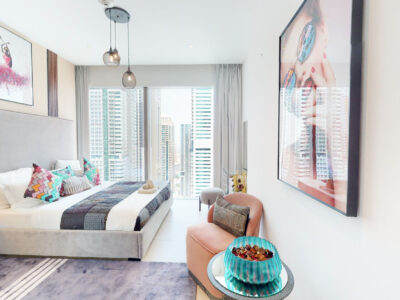 Furnished 2 BHK apartment, City view for rent in Marina, Short stay