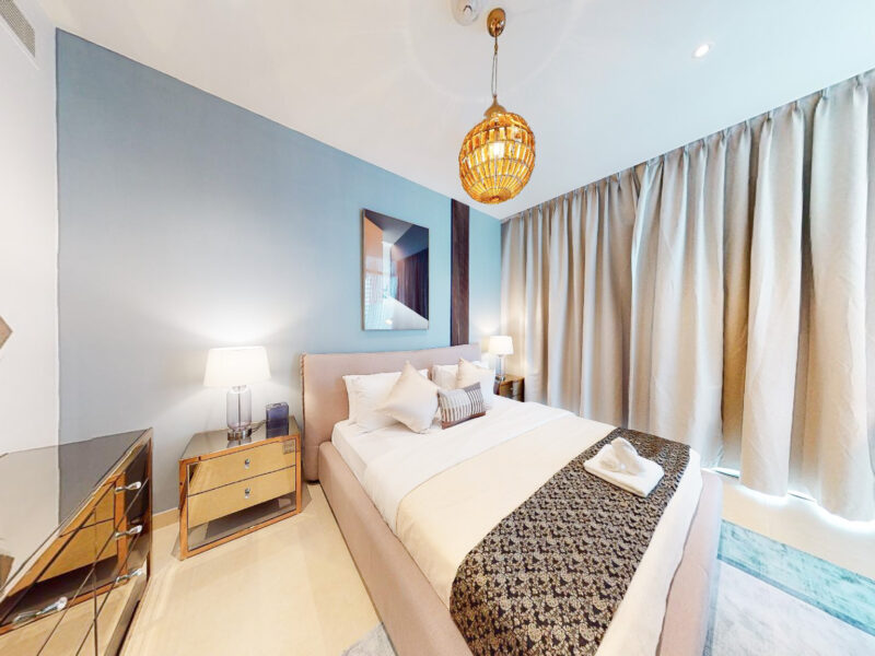 Furnished 2 BHK apartment, City view for rent in Marina, Short stay