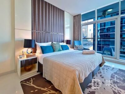 Furnished canal view Studio Flat for rent in Business Bay @85000